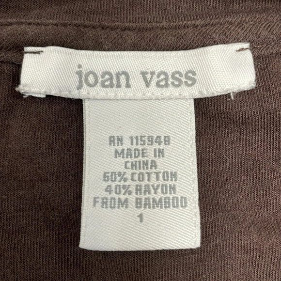 Joan Vass Oversized Knit Short Sleeve Top Brown Size 1 (US 8-10) - Picture 10 of 15